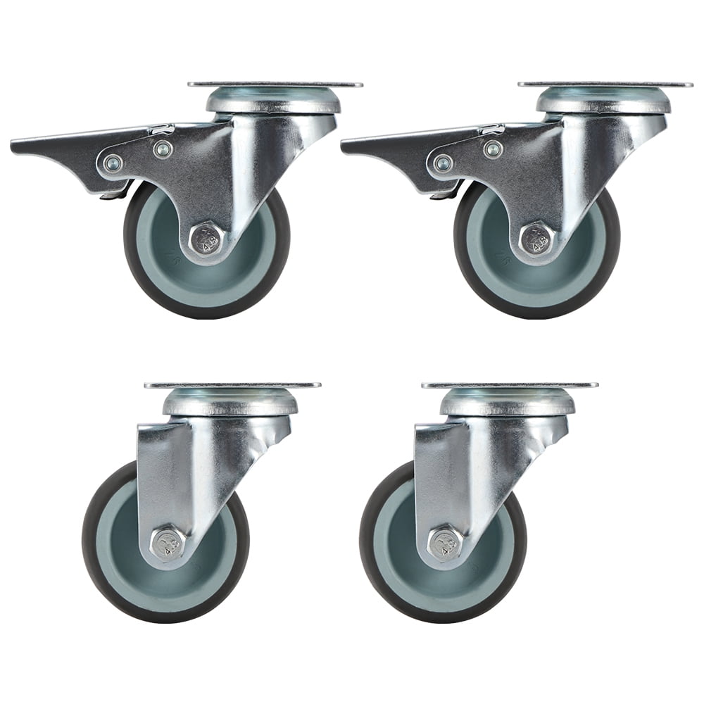 DTOWER 4 Pcs/ Set Transport Castors Swivel Castors 2 with Brake