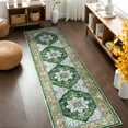 thumbnail image 5 of MeyJey Oriental Indoor Runner Rug for Hallway 2'x8', Non-Slip Machine Washable Vintage Area Rug Floor Carpet for Bedroom Kitchen Dinning/Living/Laundry Room, Green, 5 of 15
