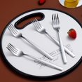 thumbnail image 3 of Cubiertos de acero inoxidable atemporales, juego de 6 tenedores de mesa, pulido espejo, diseño clásico, resistente al óxido y la corrosión, adecuado para eventos formales y uso diario, fácil de, 3 of 8