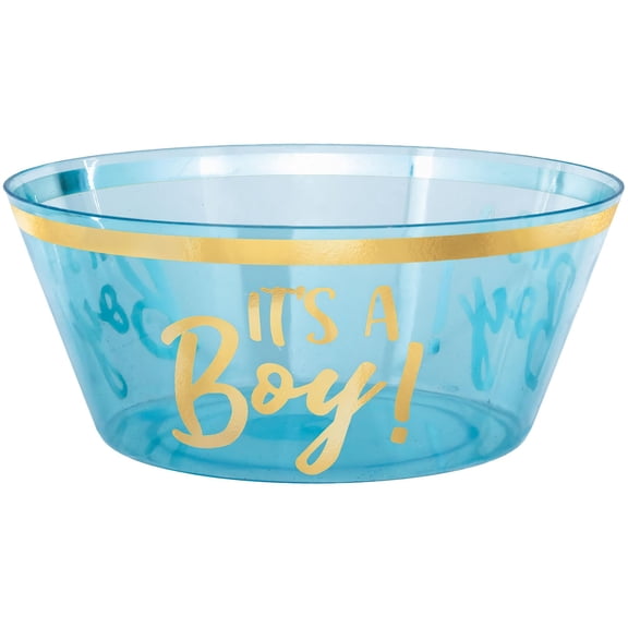 "It's A Boy" Baby Shower, Blue Plastic Serving Bowl, 120 Oz.
