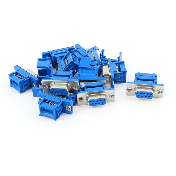 Conector hembra IDC de 9 pines D-SUB DB9 de 10 piezas para cable plano
