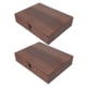 thumbnail image 3 of Caja de almacenamiento con hebilla frontal, 2 unidades, con tapa abatible, de madera, para guardar recuerdos de colección, 3 of 8