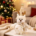 thumbnail image 5 of Light Up Christmas Reindeer Plush White Gold Reindeer Doll Christmas Plush LED Christmas Decor 8.66 Inch Tabletop Ornament for Minimalist Indoor Xmas Home Decor Christmas Gift, 5 of 6