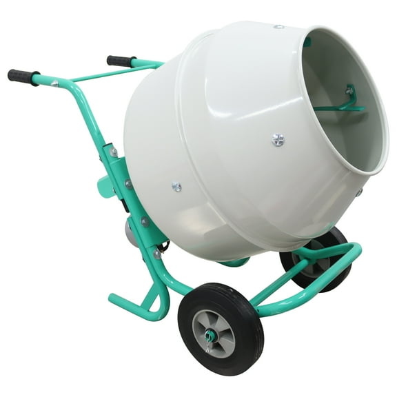 6.3 Cubic Ft Electric Cement Mixer Hand-pushed Concrete Mortar Steel Drum for Mixing Stucco 110V