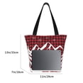 thumbnail image 3 of Bingfone Christmas Buffalo Plaid Women Shoulder Tote Bags Casual Bag Ladies Shopping Handbag, 3 of 7