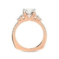 thumbnail image 2 of IGI Certified 5 Carat Pear Shape Lab Grown Diamond Engagement Ring | 14K Rose Gold |Geneva Side Stone Diamond Ring | FG-VS Quality Friendly Diamonds, 2 of 6