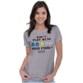 thumbnail image 3 of Retro PACMAN Dont Play With Your Food Women's Plus Size Shirt Brisco Brands 2X, 3 of 5