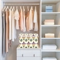 thumbnail image 4 of Yayeee Collapsible Storage Bin with Lid Fabric Closet Decorative Basket with Handles, Beige Floral Pattern, 4 of 7