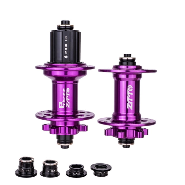 Aluminum Alloy 32-Hole Bicycle Hub Set - Black/Red/Purple Options, 170g Front & 281g Rear Hubs Included