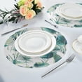 thumbnail image 6 of Coolnut Tropical Palm Leaves Round Placemats Durable Non-Slip Table Mat Heat and Stain Resistant Placemat for Kitchen Table Outdoor BBQ Activities(4PCS) Home Decor Gifts, 6 of 7
