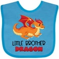 thumbnail image 3 of Inktastic Little Brother Cute Red and Orange Dragon Boys Baby Bib, 3 of 4
