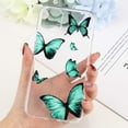 thumbnail image 3 of Girly Case Compatible with iPhone 12 Mini Case Cute Mint Green Butterfly Pattern Design Crystal Clear Girls Women Soft TPU Rubber Shockproof Anti-Scratch Protective Case Cover, 3 of 7
