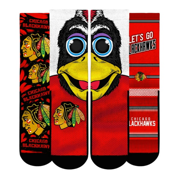 Unisex Rock Em Socks  Chicago Blackhawks Fan Favorites Three-Pack Crew Socks Set