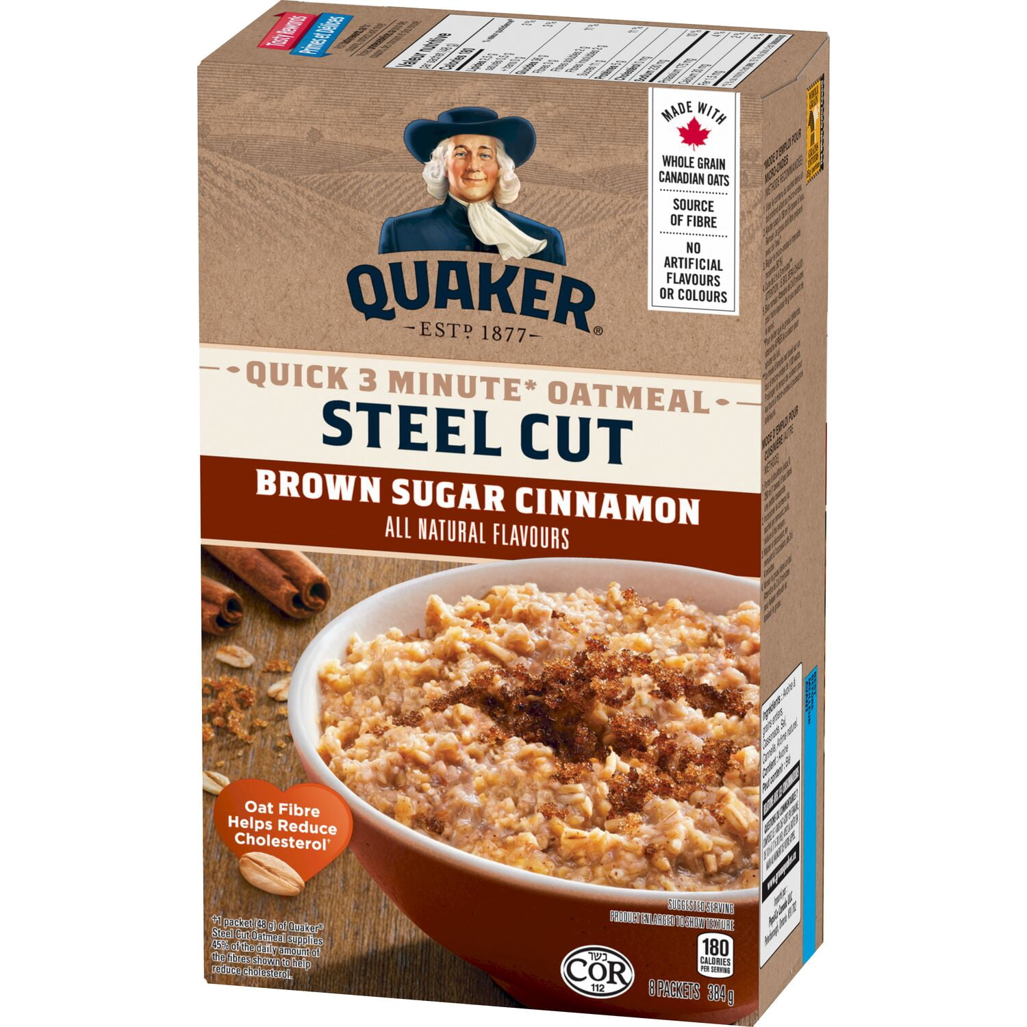 Quaker Quick Cook Steel Cut Oatmeal - Brown Sugar Cinnamon