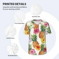 thumbnail image 5 of Fotbe Hawaiian Pineappl Baseball Jersey Shirt for Men and Women, Casual Short Sleeves Button Down T-Shirt-Large, 5 of 9