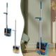 thumbnail image 1 of Juego de escoba y recogedor Diseño plegable para almacenamiento 89 x 24 x 24 cm Cabezal giratorio para debajo de los muebles Dientes raspadores para eliminar el pelo de las, 1 of 9