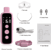 PATPET P650 1000ft Waterproof Dog Training Safe Shock Collar with Remote ,Vibrate Zap Tone Functions for Small Medium Large Dogs (15-120lbs)