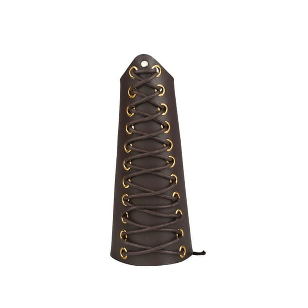 Accesorio de tiro con arco Cattlehida Capelado Resistente al arco Guardia Protectora Accesorios de arco en paquetes de bolsas para adultos Mujeres Marrón Inevent OD003677-05