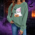 thumbnail image 4 of Trikvn Women's Halloween Sweatshirts Cute Ghost Pumpkin Graphic Pullover Tops Casual Long Sleeve Crewneck Fall Clothes Loose Fit Novelty Holiday Party Shirts, 4 of 6