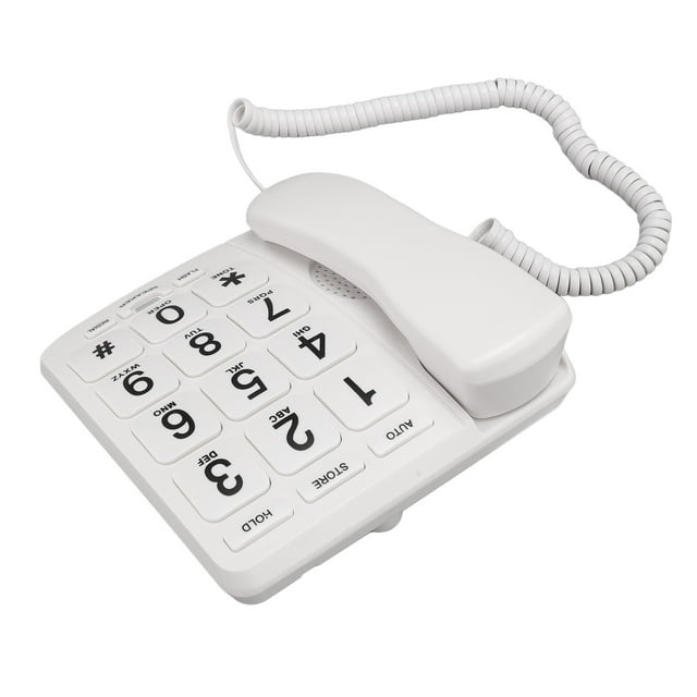 Inicio Fijo, Botón Grande Con Manos Libres de Teléfono Con Cable Led Indador de Llamadas Entante para Personas Mayores