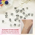 thumbnail image 4 of Encanto de letra de plata de ley 925 Uxcell, cuentas de letras del alfabeto C, colgantes de letras iniciales para pulseras, collar, regalo de joyería, tono plateado, 4 of 6