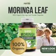 thumbnail image 3 of Herba Organic Moringa Leaf Capsules - 500mg - 180 Vegetable Capsules | Organic Moringa Powder in Moringa Capsules for Convenience | Made in Canada, 3 of 8