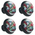 thumbnail image 2 of 4 Pcs American Flag and Plants Knobs for Kitchen Cabinet Cupboard Dresser Bookcase Drawer Pulls Handles Round Home Decor, 2 of 8