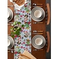 thumbnail image 5 of Table Runners 48 Inches Long Dress Scarves, Christmas Farmhouse Kitchen/Dining Table Runner, Short Coffee Tablerunners, Western Cow Cactus Xmas Balls Botanical Blue 13x48 Inch, 5 of 7