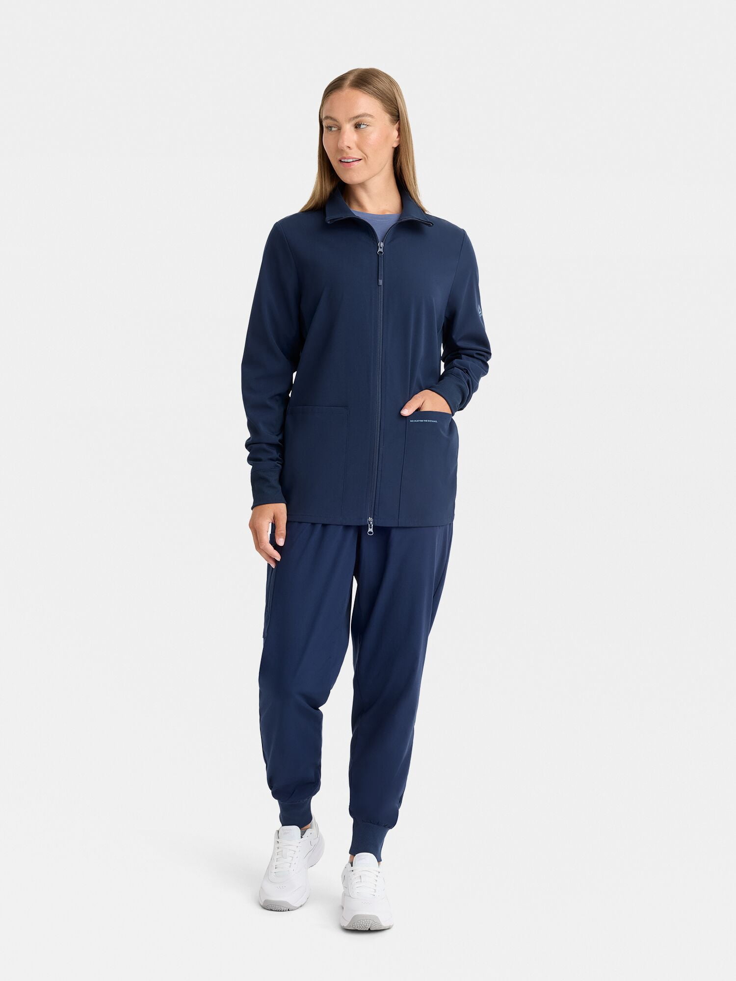 Reebok Women's Scrub Jacket with Stretch Fabric and 6 Pockets, 1 Pack Sizes S-2XL