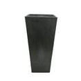 thumbnail image 2 of Hi-Line Gift 14" x 14" x 24" Square Black Plastic Plant Planter, 2 of 4