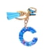 thumbnail image 1 of Minnieouse Llaveros con letras personalizadas, llavero con alfabeto portátil y ligero, llavero con borlas Accesorios de disfraces C, 1 of 6