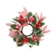 thumbnail image 3 of Vela con forma de anillo de hoja simulada para decoración de centros de mesa de Navidad, diámetro interior de 8,5 cm Estilo A, 3 of 9