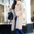 thumbnail image 2 of up to 60% off Gifts Plush Jacket for Women Usmixi Winter Faux Fur Coat for Women Warm Thickened Soft Fluffy Fleece Overcoat Plus Size Long Sleeve Lapel Casual Lamb Woolen Outwear Jacket Holiday, 2 of 7
