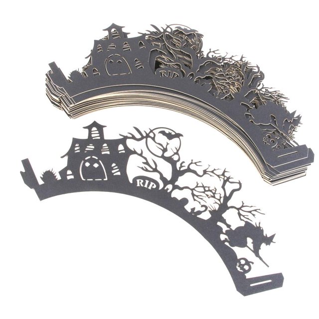 Witch Wrappers Colrs 50pcs Yotijar Envolturas de Magdalenas de Halloween