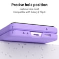 thumbnail image 4 of MonsDirect for 6.7 inch Samsung Galaxy Z Flip 3 5G 2021 Case, Hinge Protection Hard PC Back Shell Anti-Drop Slim Shockproof Full Coverage with Independent Lens Circle for Galaxy Z Flip 3, Purple, 4 of 7