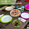 thumbnail image 7 of NOGIS Set of 12 Reusable Paper Plate Holders 10.4" in Assorted Vibrant Colors - Fits 9" Paper Plates - Sturdy and Firm, Great for Parties, Camping, BBQ, Picnic (Assorted Colors), 7 of 7