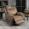 thumbnail image 3 of CoSoTower Manual Recliner Chair with Vibration Massage, Side Pockets, Microfibre Reclining Chair for Living Room, Brown, 3 of 4