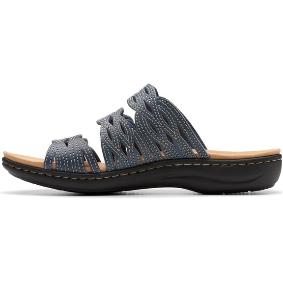 Clarks Collection Women's Laurieann Ruby Flat Sandal, Blue Grey, 9.5 M US