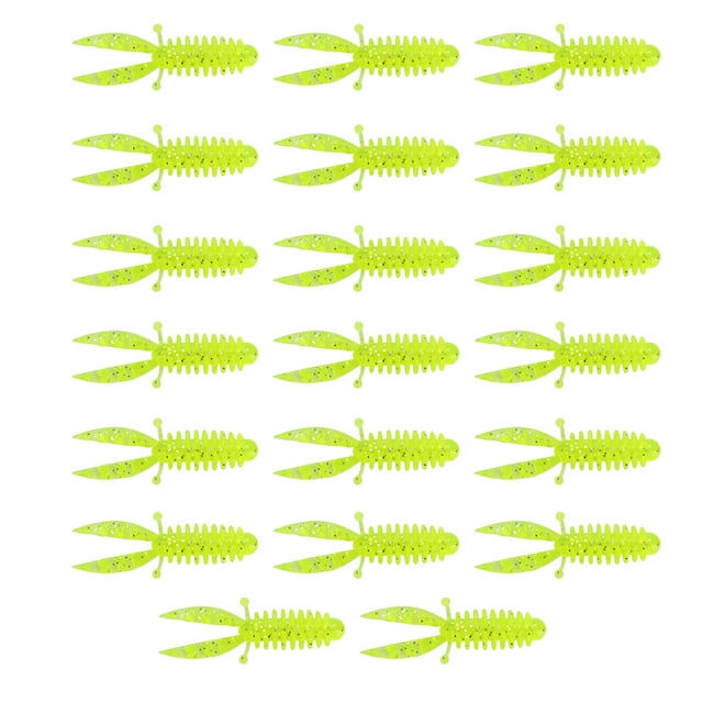 Shengyu 20Pcs Sinking Shrimp Multi-node Mini Soft Flexible PVC Fishing Lure Mixed Colors Baits Tackle Sea Tools Craws Set 01 02