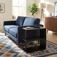thumbnail image 3 of ZEXVIDA 3-Tier Narrow End Table, Industrial Slim Side Table for Small Spaces, Sofa Couch Table Accent Nightstand with Storage Shelves for Living Room, Bedroom, 3 of 8
