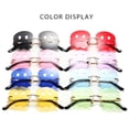 thumbnail image 4 of Novel Party Halloween Decoration UV Protection Funny Sun Glasses Octopus Shape Rimless Sunglasses BLUE, 4 of 8