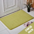 thumbnail image 1 of Alfombras de baño de espuma viscoelástica, terciopelo verde coral, 40 x 60 cm, 1 of 1