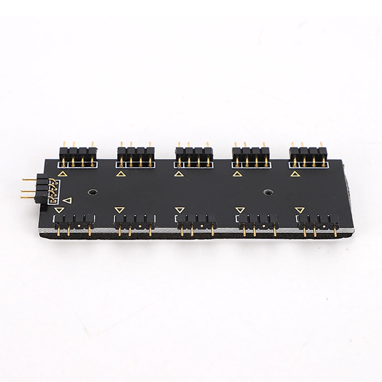 PC RGB Hub, Motherboard RGB Hub, 12V 4-Pin/ 5V 3-Pin Practical 10-channel PCB Horizontal Pin For PC Desktop Computer Motherboard