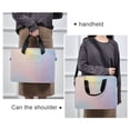 thumbnail image 6 of FORMRS 16" Laptop Bag Carrying Sleeve Case with Handle Travel Shoulder Briefcase, Pink Wavy Striped, 6 of 8