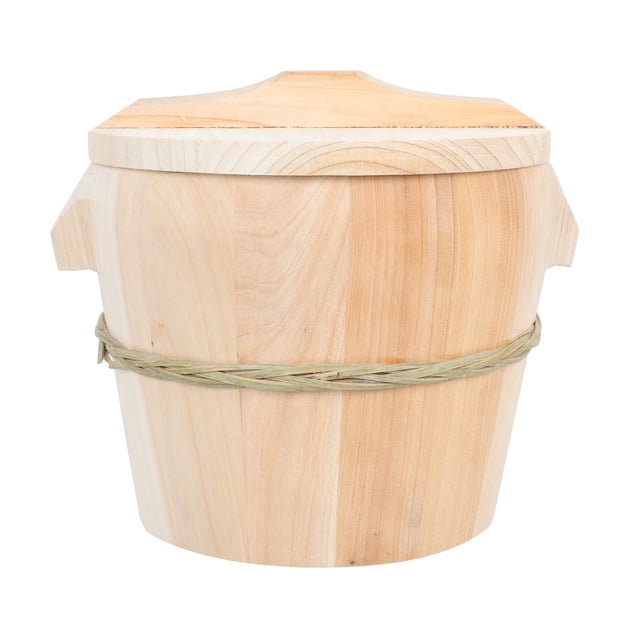 MIANGASTORE 1Pc Creative Rice Steamed Bucket Wooden Rice Cooker Kitchen Steaming Supply
