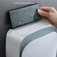 thumbnail image 3 of Ounissouiy Soporte de papel montado en la pared impermeable de doble capa para el hogar, comedor, baño, cocina, baño, caja de pañuelos, estante Juegos de accesorios de baño Rosado Ounissouiy HA071880-02, 3 of 6