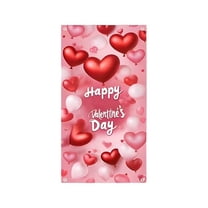 Valentine's Day Door Curtain Decoration, Love Heart Hanging Flag for Doorway, Romantic Party Atmosphere Decor, Door Frame Cover for Anniversary Wedding Party Decorations,A