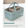 thumbnail image 5 of Lily Miles Baby Diaper Caddy Organizer, Quilted Nursery Storage Basket for Newborn Essentials and Diaper Changing Station, Gift for Baby Shower and Registry Must-Have (Willow Green), 5 of 11