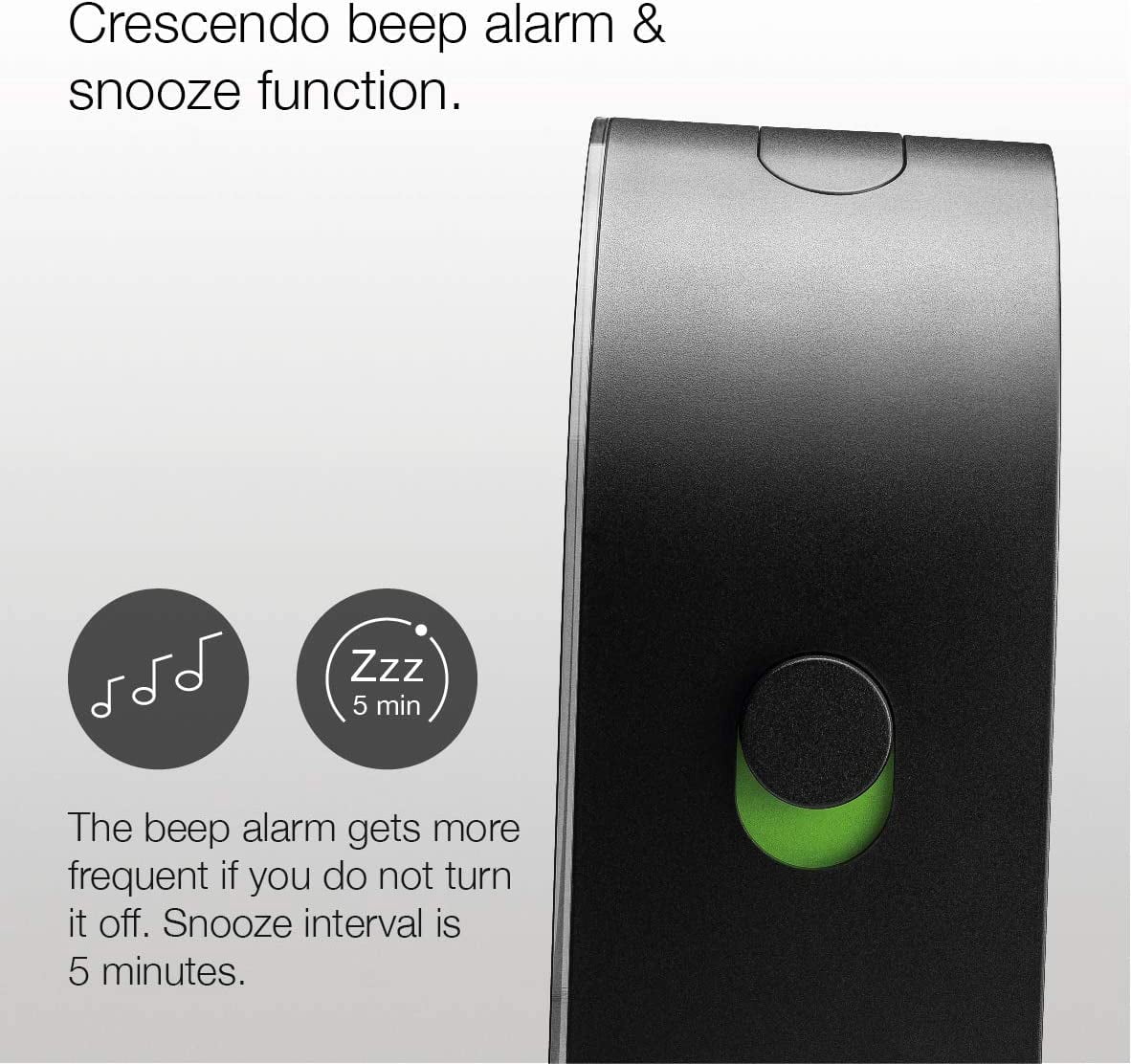Braun BC22B: Black Analogue Alarm Clock with Snooze, Continuous Backlight, and Quiet Quartz Movement