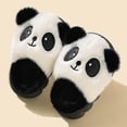 thumbnail image 4 of Tfken Slippers For Girls Teen Cartoon Print Closed Heel Fuzzy Plush Soft Size 4-4.5 Years White Sandal, 4 of 4